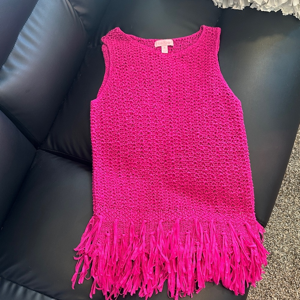 Lilly Pulitzer Crotchet Knit Top size S